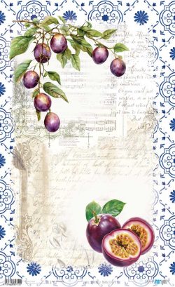 PFY-15752 - Papel Arroz 54x33 cm 25-30 gr. (Maracuyas II) - pack 6 ud.