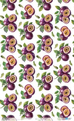 PFY-15757 - Papel Arroz 54x33 cm 25-30 gr. (Maracuyas VII) - pack 6 ud.