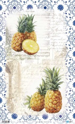 PFY-15781 - Papel Arroz 54x33 cm 25-30 gr. (Pineapples II) - pack 6 ud.