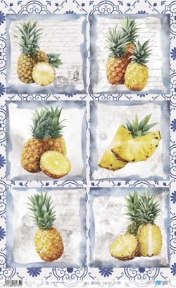 PFY-15782 - Papel Arroz 54x33 cm 25-30 gr. (Pineapples III) - pack 6 ud.
