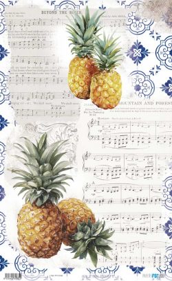 PFY-15785 - Papel Arroz 54x33 cm 25-30 gr. (Pineapples VI) - pack 6 ud.