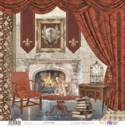 PFY-15789 - Papel Scrap doble cara 180gr 12"x12" (Wizarding Adventure Red) - pack 12 ud.