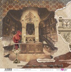 PFY-15793 - Papel Scrap doble cara 180gr 12"x12" (Wizarding Adventure Red) - pack 12 ud.