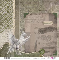 PFY-15813 - Papel Scrap doble cara 180gr 12"x12" (Wizarding Adventure Green) - pack 12 ud.