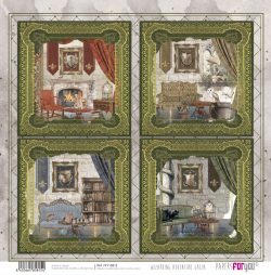 PFY-15815 - Papel Scrap doble cara 180gr 12"x12" (Wizarding Adventure Green) - pack 12 ud.