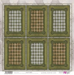 PFY-15818 - Papel Scrap doble cara 180gr 12"x12" (Wizarding Adventure Green) - pack 12 ud.