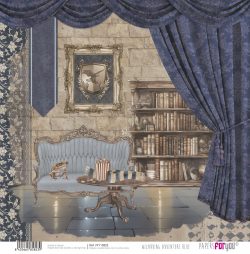 PFY-15823 - Papel Scrap doble cara 180gr 12"x12" (Wizarding Adventure Blue) - pack 12 ud.