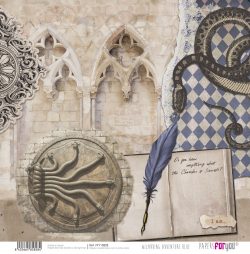 PFY-15828 - Papel Scrap doble cara 180gr 12"x12" (Wizarding Adventure Blue) - pack 12 ud.