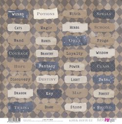 PFY-15834 - Papel Scrap doble cara 180gr 12"x12" (Wizarding Adventure Blue) - pack 12 ud.