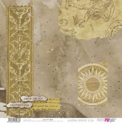 PFY-15838 - Papel Scrap doble cara 180gr 12"x12" (Wizarding Adventure Yellow) - pack 12 ud.