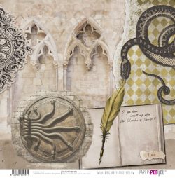 PFY-15845 - Papel Scrap doble cara 180gr 12"x12" (Wizarding Adventure Yellow) - pack 12 ud.