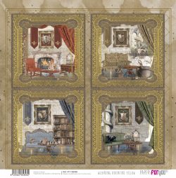 PFY-15848 - Papel Scrap doble cara 180gr 12"x12" (Wizarding Adventure Yellow) - pack 12 ud.