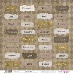 PFY-15851 - Papel Scrap doble cara 180gr 12"x12" (Wizarding Adventure Yellow) - pack 12 ud.