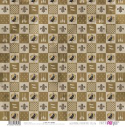 PFY-15853 - Papel Scrap doble cara 180gr 12"x12" (Wizarding Adventure Yellow) - pack 12 ud.