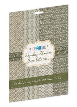 PFY-15906 - Colección de 4 Papeles Arroz 54x33 cm 25-30 gr. (Wizarding Adventure Green I) - pack 4 ud.