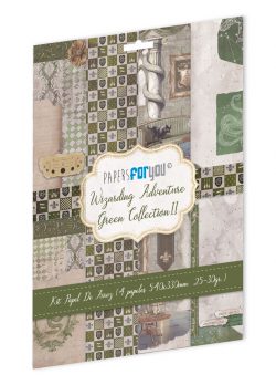 PFY-15907 - Colección de 4 Papeles Arroz 54x33 cm 25-30 gr. (Wizarding Adventure Green II) - pack 4 ud.