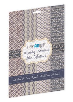 PFY-15908 - Colección de 4 Papeles Arroz 54x33 cm 25-30 gr. (Wizarding Adventure Blue I) - pack 4 ud.