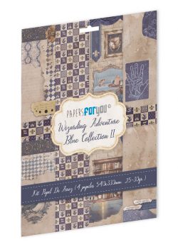 PFY-15909 - Colección de 4 Papeles Arroz 54x33 cm 25-30 gr. (Wizarding Adventure Blue II) - pack 4 ud.