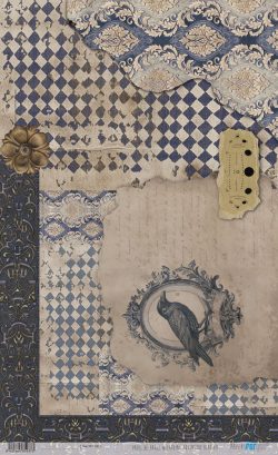 PFY-15937 - Papel Arroz 54x33 cm 25-30 gr. (Wizarding Adventure Blue) - pack 6 ud.