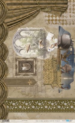 PFY-15945 - Papel Arroz 54x33 cm 25-30 gr. (Wizarding Adventure Yellow)- pack 6 ud.