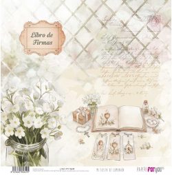 PFY-15649 - Papel Scrap doble cara 180gr 12"x12" (Mi Fiesta de Comunión Niña) - pack 12 ud.