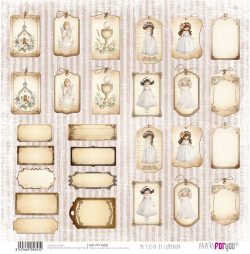PFY-15653 - Papel Scrap doble cara 180gr 12"x12" (Mi Fiesta de Comunión Niña) - pack 12 ud.