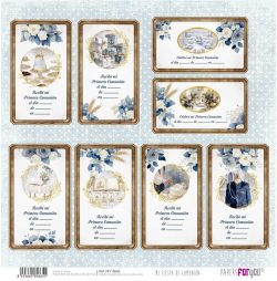 PFY-15665 - Papel Scrap doble cara 180gr 12"x12" (Mi Fiesta de Comunión Niño) - pack 12 ud.