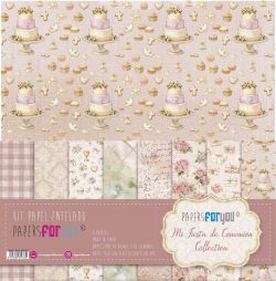 PFY-15673 - Kit 8 Papel Scrap Tela 125gr 12"x12" (Mi Fiesta de Comunión Niña) - pack 3 ud.