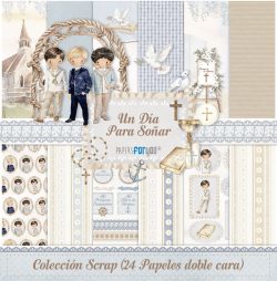 PFY-15995 - Colección 24 Papeles Scrap doble cara 180gr 8"x 8" (Un Día Para Soñar Niños) - pack 3 ud.