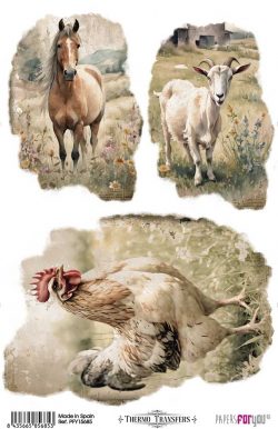 PFY-15685 - Thermo Transfers 20x30cm 8"x 12" 1 Hoja (Farm II) - pack 3 ud.