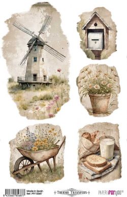 PFY-15687 - Thermo Transfers 20x30cm 8"x 12" 1 Hoja (Farm IV) - pack 3 ud.