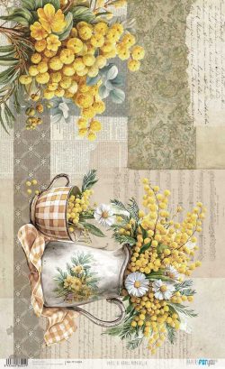 PFY-16024 - Papel Arroz 54x33 cm 25-30 gr. (Mimosas IV) - pack 6 ud.