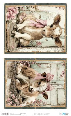 PFY-16041 - Papel Arroz 54x33 cm 25-30 gr. (Farm & Flowers I) - pack 6 ud.