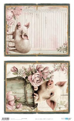 PFY-16048 - Papel Arroz 54x33 cm 25-30 gr. (Farm & Flowers VIII) - pack 6 ud.