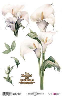 PFY-16097 - Thermo Transfers 20x30cm 8"x 12" 1 Hoja (Calla Lily) - pack 3 ud.