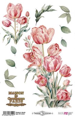 PFY-16101 - Thermo Transfers 20x30cm 8"x 12" 1 Hoja (Tulips) - pack 3 ud.