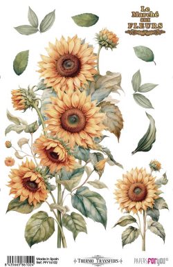 PFY-16102 - Thermo Transfers 20x30cm 8"x 12" 1 Hoja (Sunflowers) - pack 3 ud.
