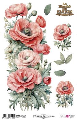 PFY-16105 - Thermo Transfers 20x30cm 8"x 12" 1 Hoja (Poppy) - pack 3 ud.