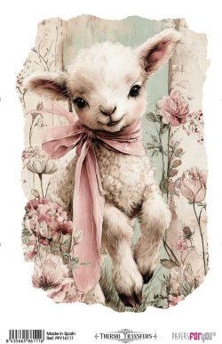 PFY-16111 - Thermo Transfers 20x30cm 8"x 12" 1 Hoja (Farm & Flowers Lambs) - pack 3 ud.