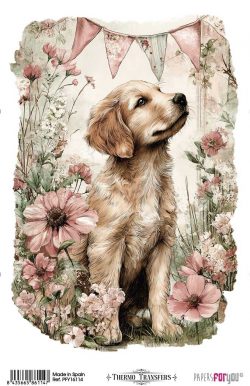 PFY-16114 - Thermo Transfers 20x30cm 8"x 12" 1 Hoja (Farm & Flowers Dogs) - pack 3 ud.