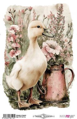 PFY-16116 - Thermo Transfers 20x30cm 8"x 12" 1 Hoja (Farm & Flowers Ducks) - pack 3 ud.