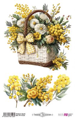 PFY-16126 - Thermo Transfers 20x30cm 8"x 12" 1 Hoja (Mimosas IV) - pack 3 ud.