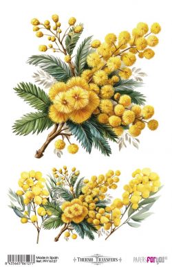 PFY-16127 - Thermo Transfers 20x30cm 8"x 12" 1 Hoja (Mimosas V) - pack 3 ud.