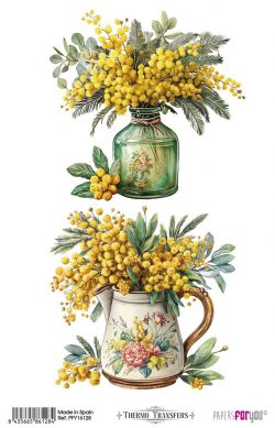 PFY-16128 - Thermo Transfers 20x30cm 8"x 12" 1 Hoja (Mimosas VI) - pack 3 ud.