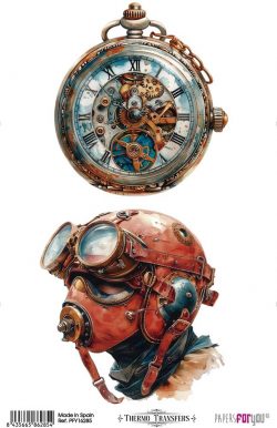 PFY-16285 - Thermo Transfers 20x30cm 8"x 12" 1 Hoja (Steampunk II) - pack 3 ud.