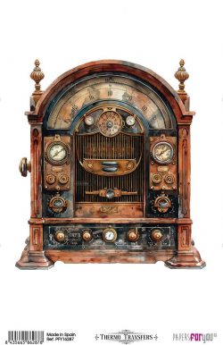 PFY-16287 - Thermo Transfers 20x30cm 8"x 12" 1 Hoja (Steampunk IV) - pack 3 ud.