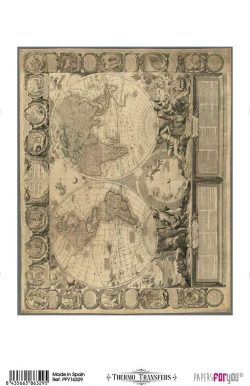 PFY-16329 - Thermo Transfers 20x30cm 8"x 12" 1 Hoja (Maps V) - pack 3 ud.