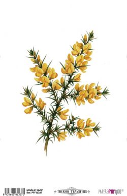 PFY-16337 - Thermo Transfers 20x30cm 8"x 12" 1 Hoja (Flores Amarillas II) - pack 3 ud.