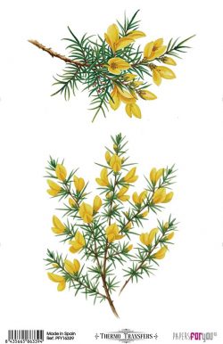 PFY-16339 - Thermo Transfers 20x30cm 8"x 12" 1 Hoja (Flores Amarillas IV) - pack 3 ud.