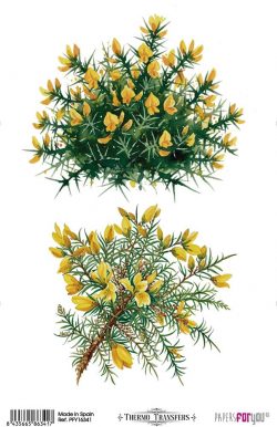 PFY-16341 - Thermo Transfers 20x30cm 8"x 12" 1 Hoja (Flores Amarillas V) - pack 3 ud.